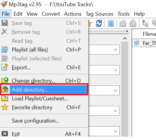 MP3Tag File Add directory