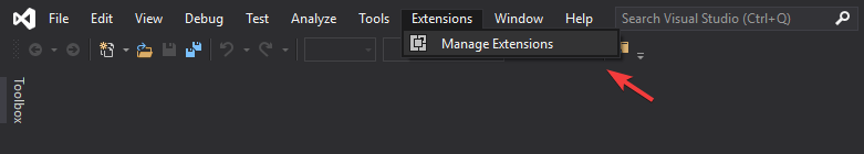 manage extensions something went wrong connection is closed xamarin
