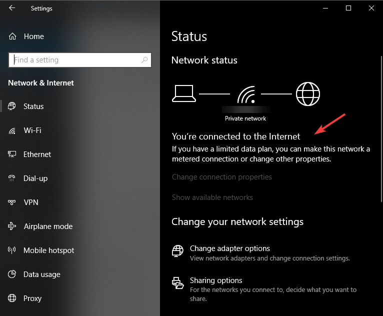 network status Having trouble linking your Microsoft account settings app