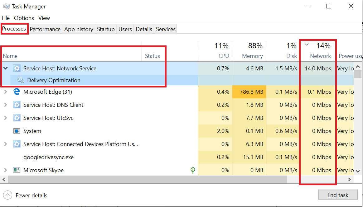 Task Manager Windows Update is Downloading