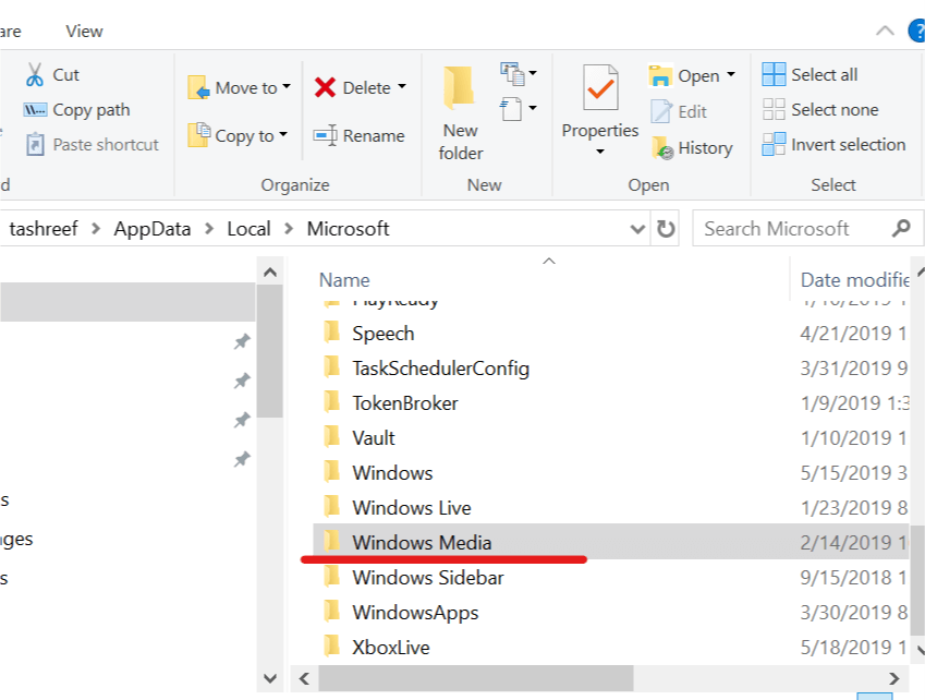Windows Media Folder