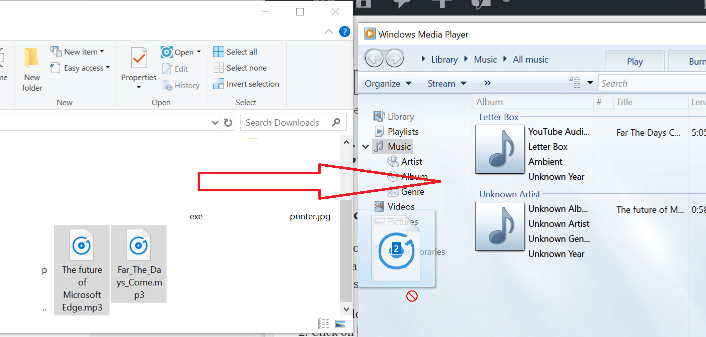 Windows Media Player - Drag and Drop