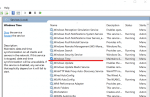 How can I tell if Windows Time service is working
