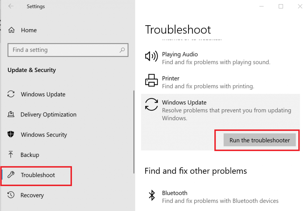 Windows Update- Troubleshooter