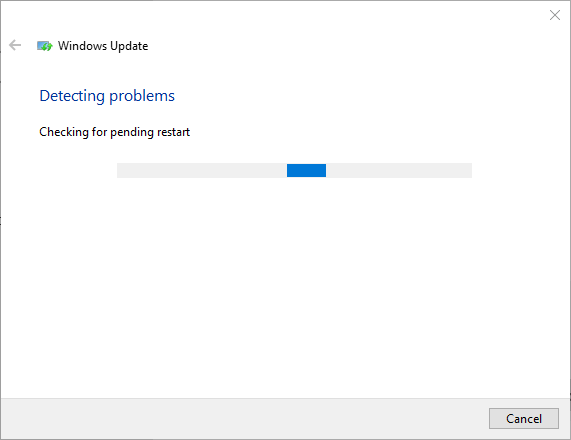 Windows Update のトラブルシューティングで問題が検出されました