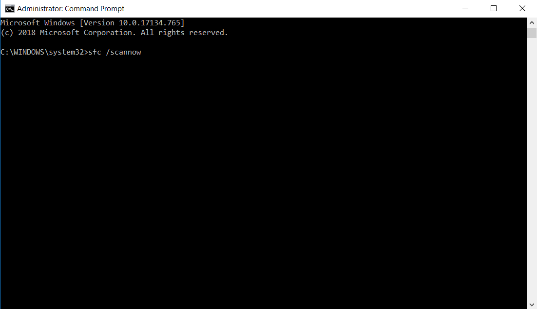 administrator command prompt scannnow