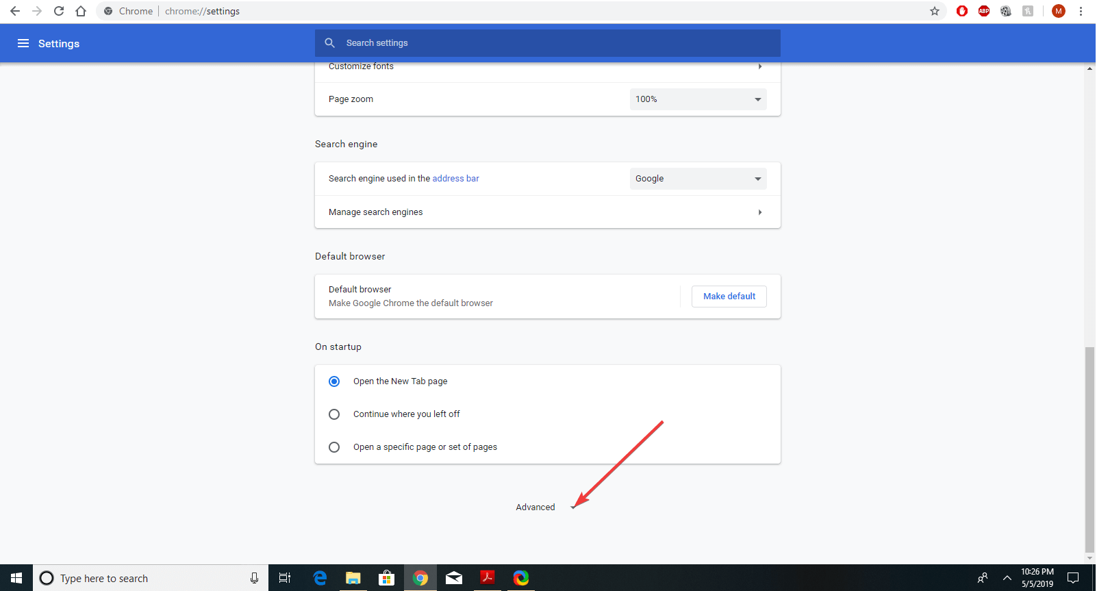 advanced chrome image is not displaying in chrome