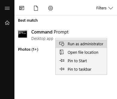 command prompt run as administrator