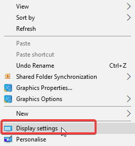 open Display settings photos distorted on widescreen monitor