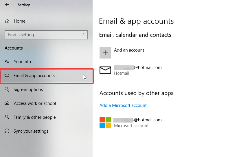 email & app accounts you dont have any applicable devices linked to your Microsoft account