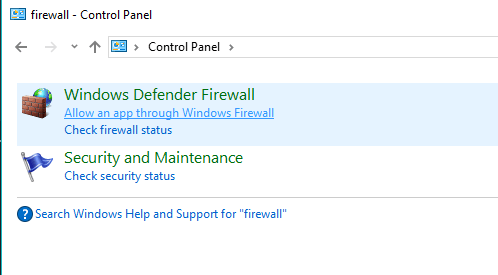 windows defender firewall control panel bs player cannot download codecs