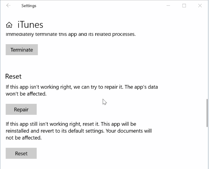 itunes stopped working windows 10