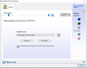 how to check the update on realtek high definition audio