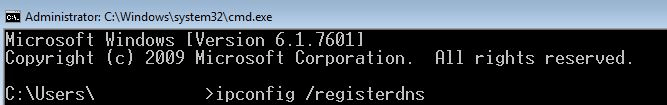 ipconfig registerdns command prompt 0x803D0000