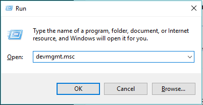 devmgmt.msc run window disconnect the keyboard