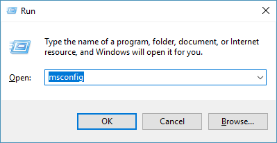 msconfig run window change the name of software distribution folder