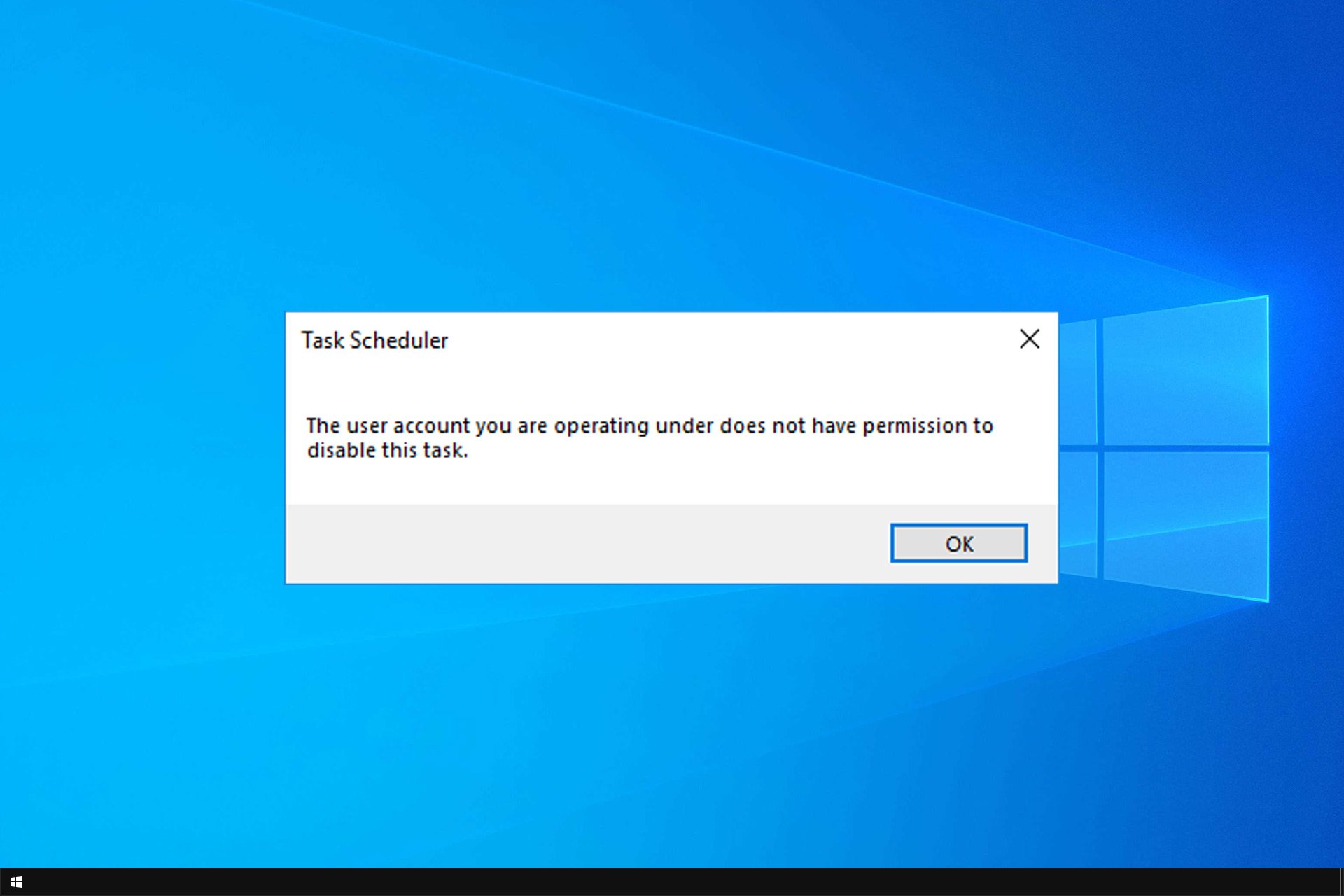 Fix: User Account Doesn't Have Permission to Disable Task