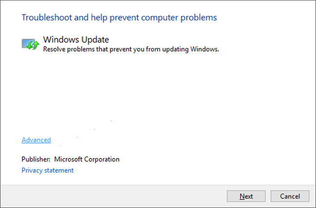 windows update troubleshooter 0x803D0000 error