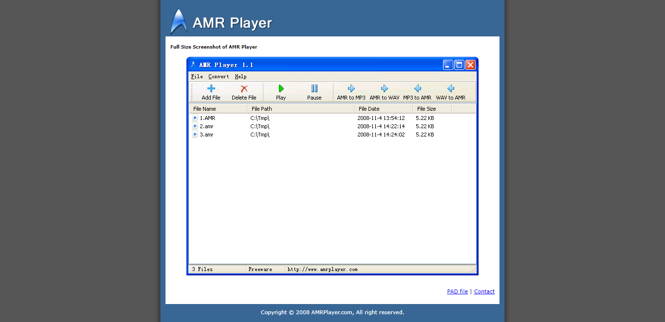 AMR Player AMR to MP3 converters