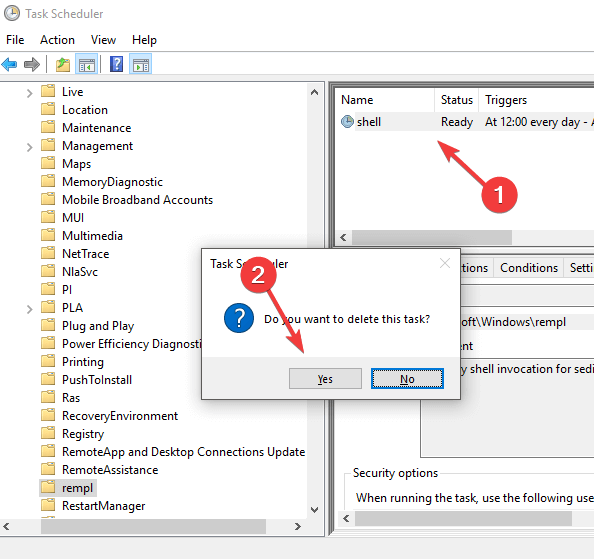 Delete shell task from rempl folder - Sedlauncher.exe fix high CPU