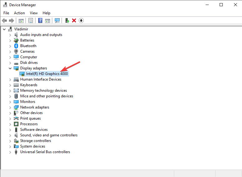 Device manager display adapters - Maximized window blank space on top