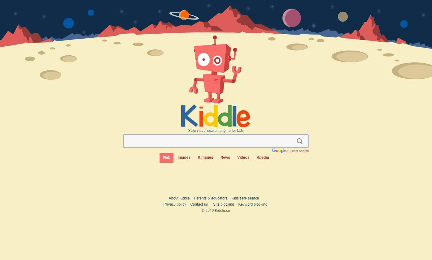 Kiddle browser for parental control