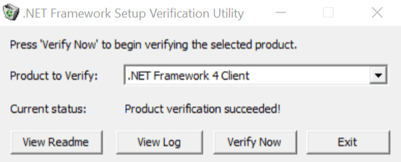Net Framework Verification