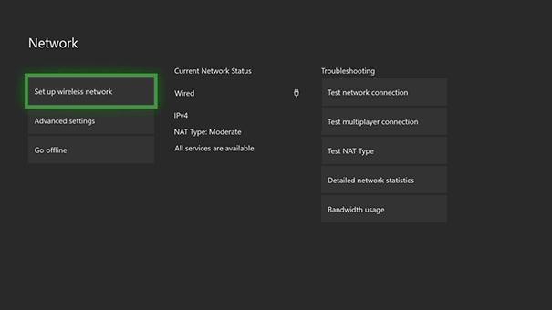 Xbox's Network settings xbox live error code 0x800c0005