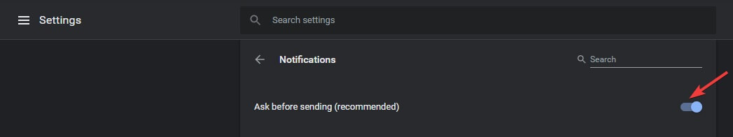 Notifications toggle button - Browser doesn't support desktop notifications