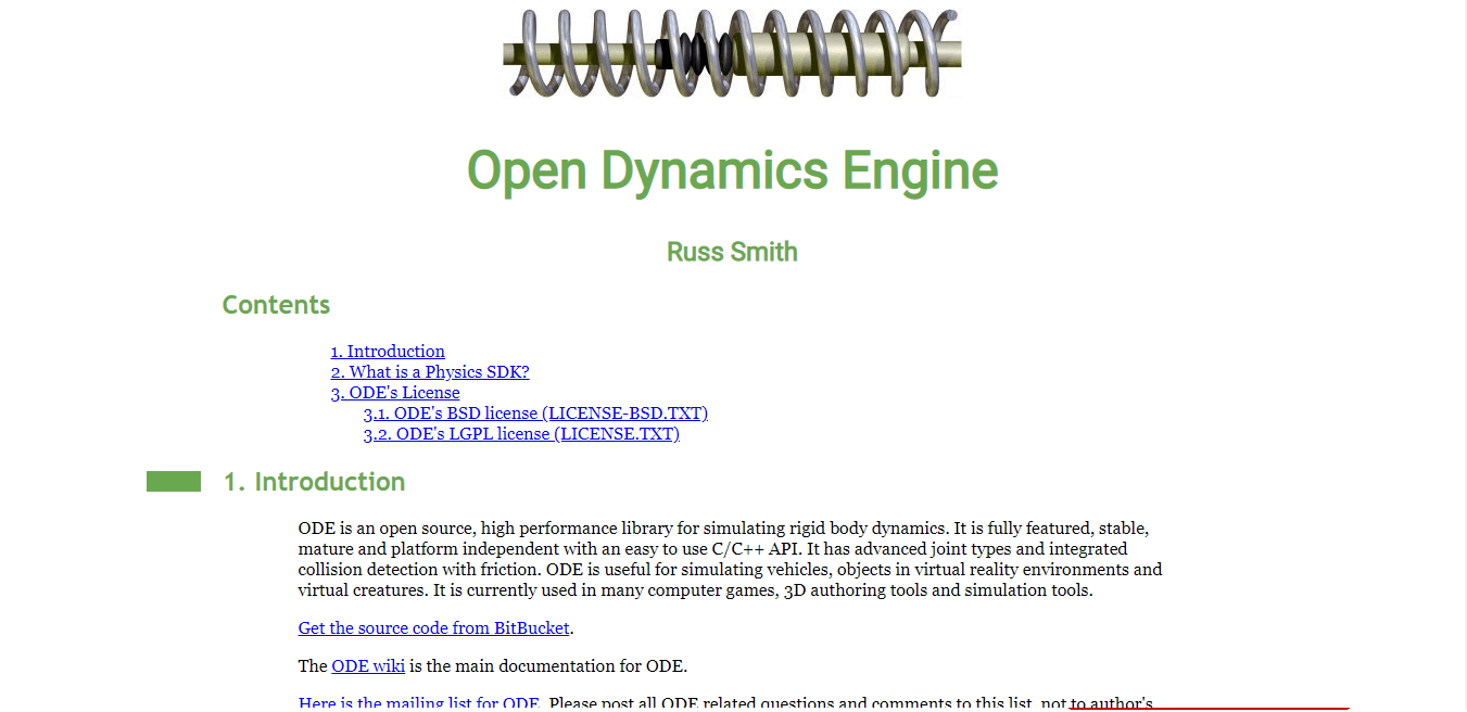 Open Dynamics Engine - Best multibody dynamics simulation software
