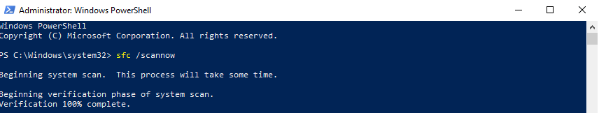 Powershell sfc scan completed - Silhouette won't update