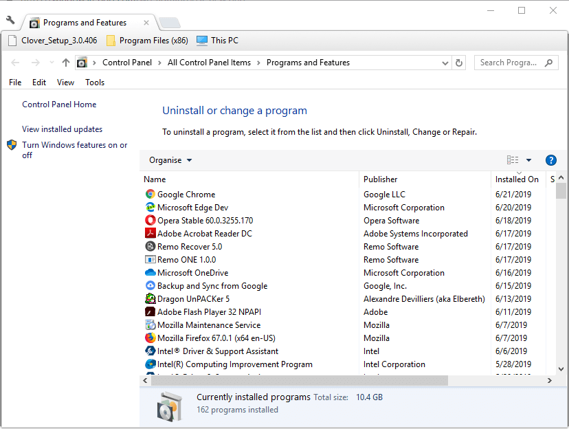 Windows uninstaller browser opens multiple tabs by itself