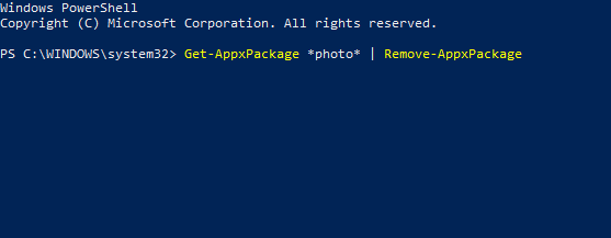 Uninstall Photos command microsoft.photos.exe is trying to access the internet 