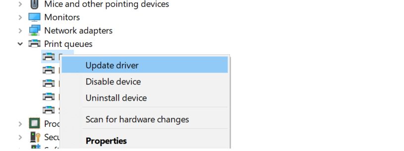 update driver for printer