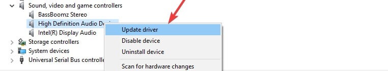 Update sound driver - Browser doesn't support changing volume