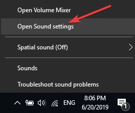 Volume settings Windows 10 - Browser doesn't support output device selection