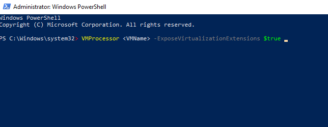 Windows PowerShell command - Error 0x80370102