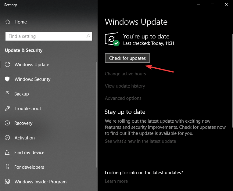 check for windows updates - Silhouette won't update