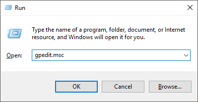 gpedit.msc command run window - a specified logon session does not exist. it may already have been terminated windows 10