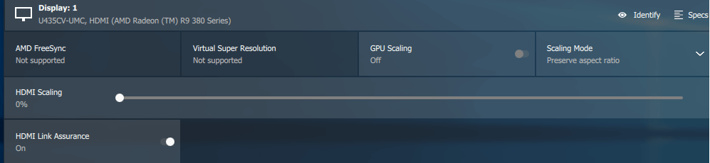 display settings gpu scaling doesnt work windows 10