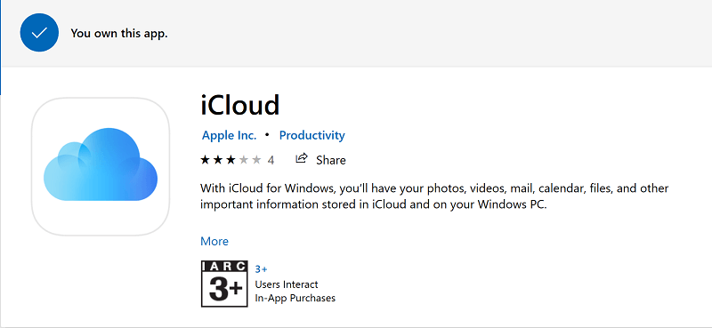 Uninstall iCloud for Windows and reinstall again if Windows 10 icloud drive not syncing