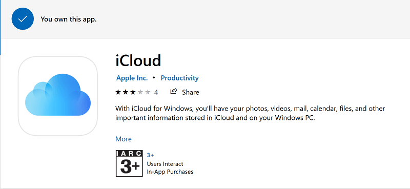 problems installing icloud for windows 10