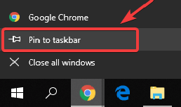 pinning Chrome to taskbar - double Chrome icons in taskbar