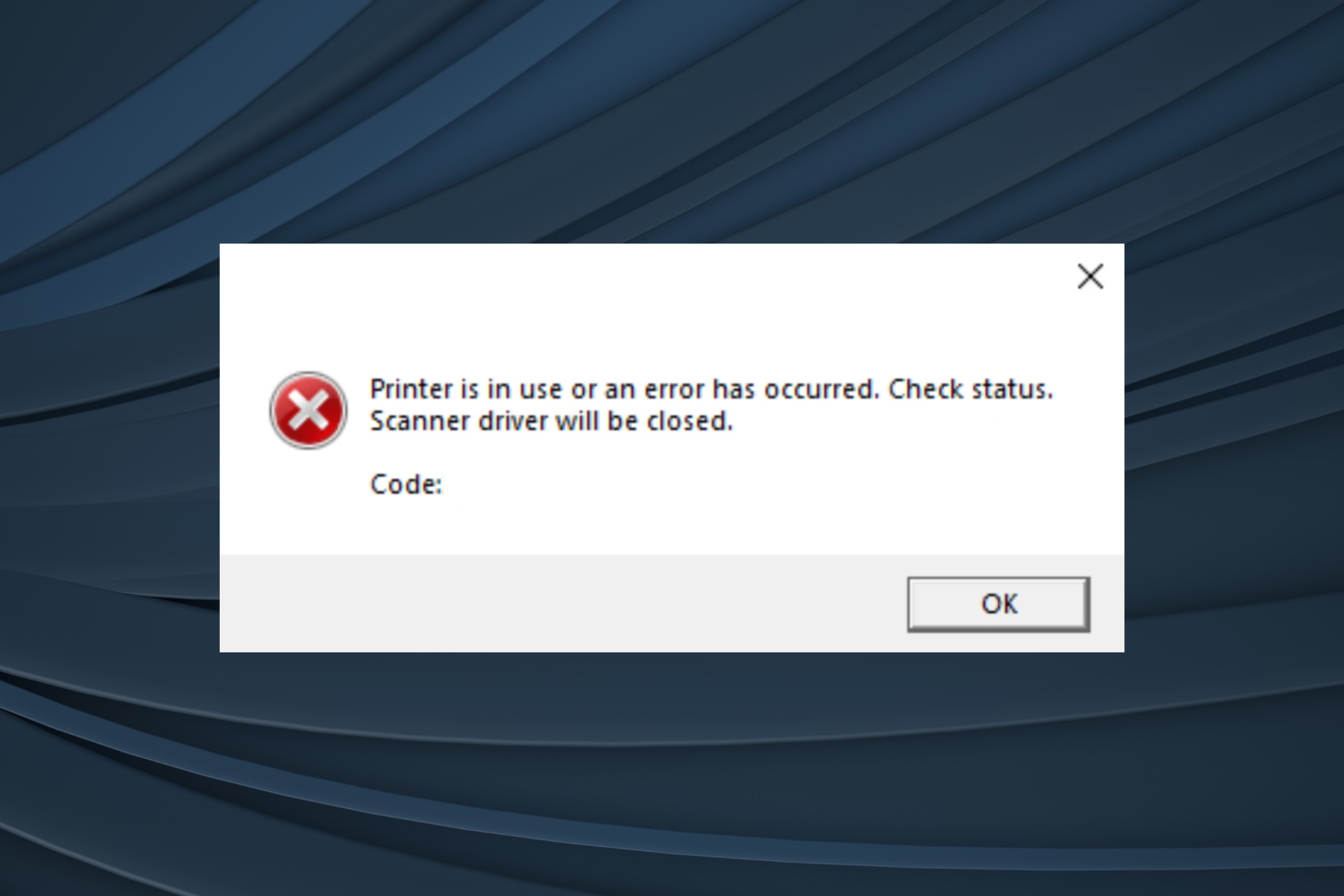fix printer in use error