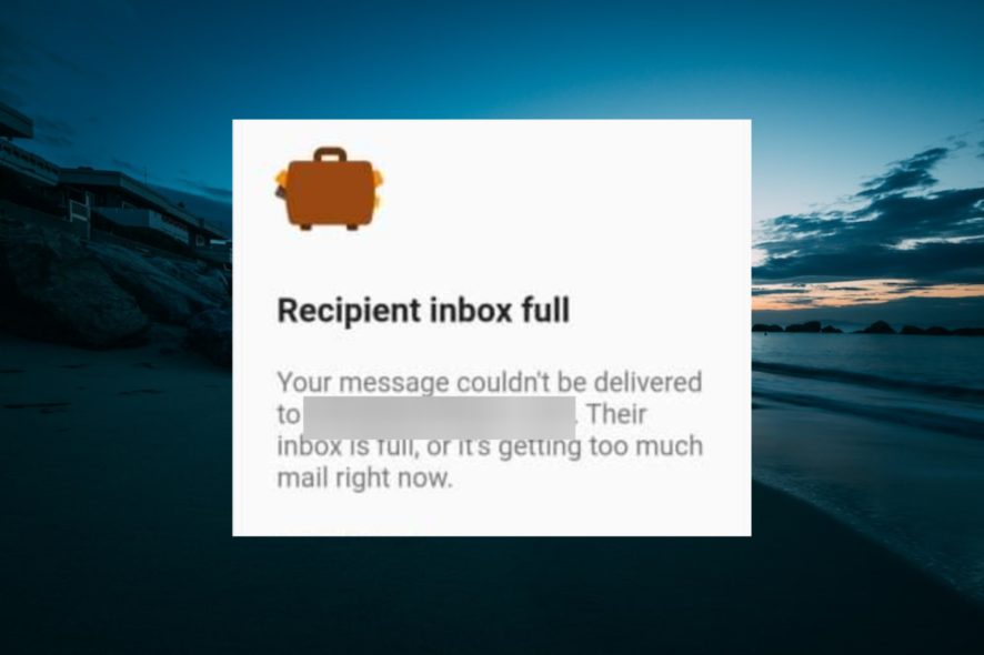 recipient inbox full