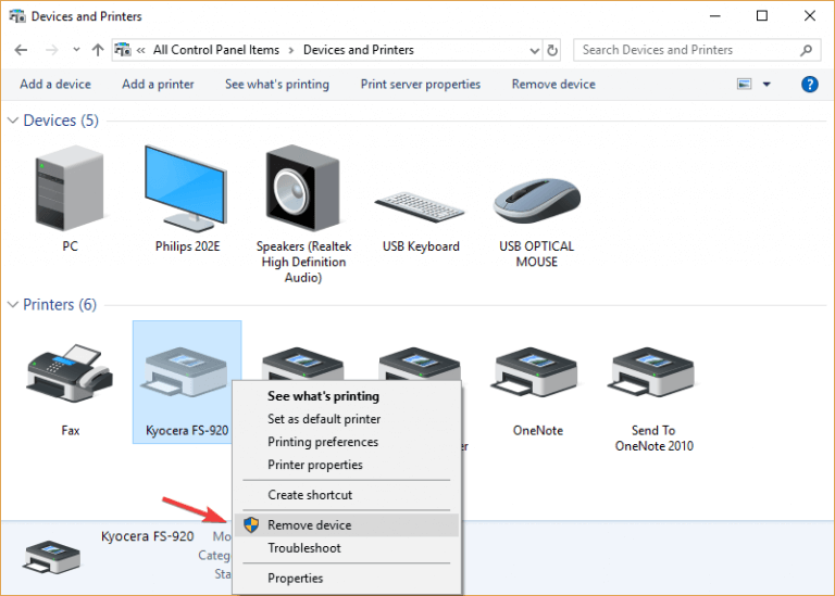 FIX: Printer displayed as Unspecified device in Windows 10