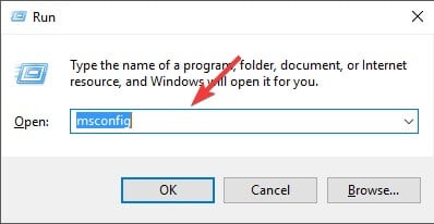 run window with msconfig command - adobe scanner doesn't support presets