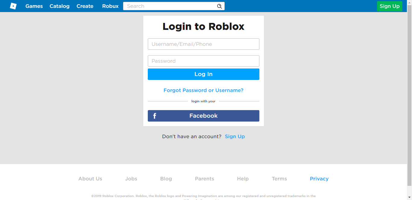 Roblox Password To Login For The Game