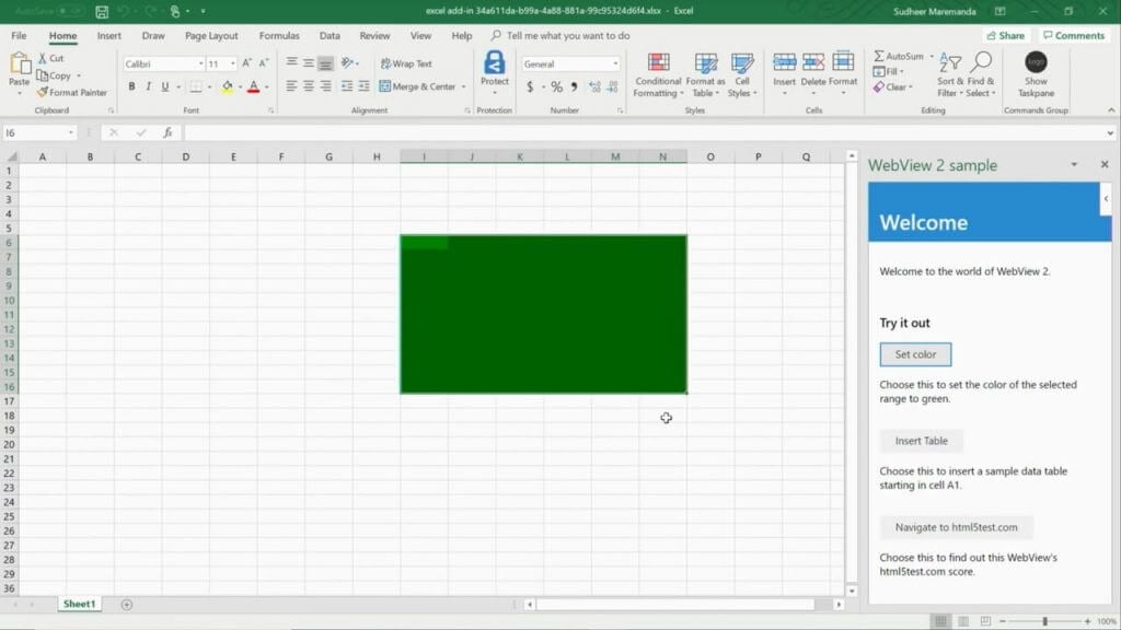 webview2 in excel