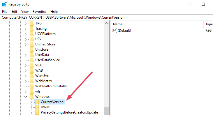 windows 10 current version registry editor